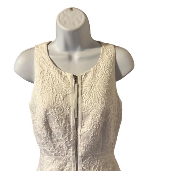 Leifsdottir exposed front zip white dress size 0 - Picture 4 of 7